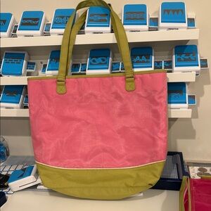 Creative Memories Pink and Green Album Tote Bag with matching Memory Mate Case